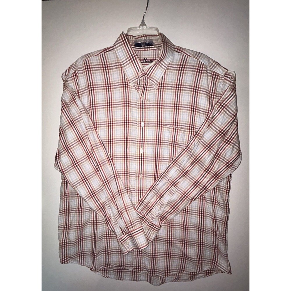 Alan Flusser Long Sleeve Button up Dress Shirt Men's Xl Cotton